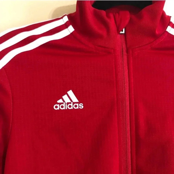 NWT Adidas Women's Climalite Zip Up Track Jacket Bright Red Size 2XS - Picture 9 of 11